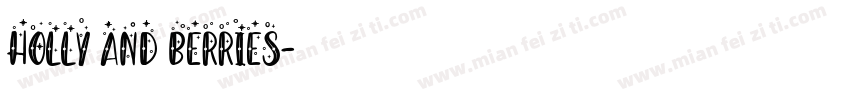 holly and berries字体转换